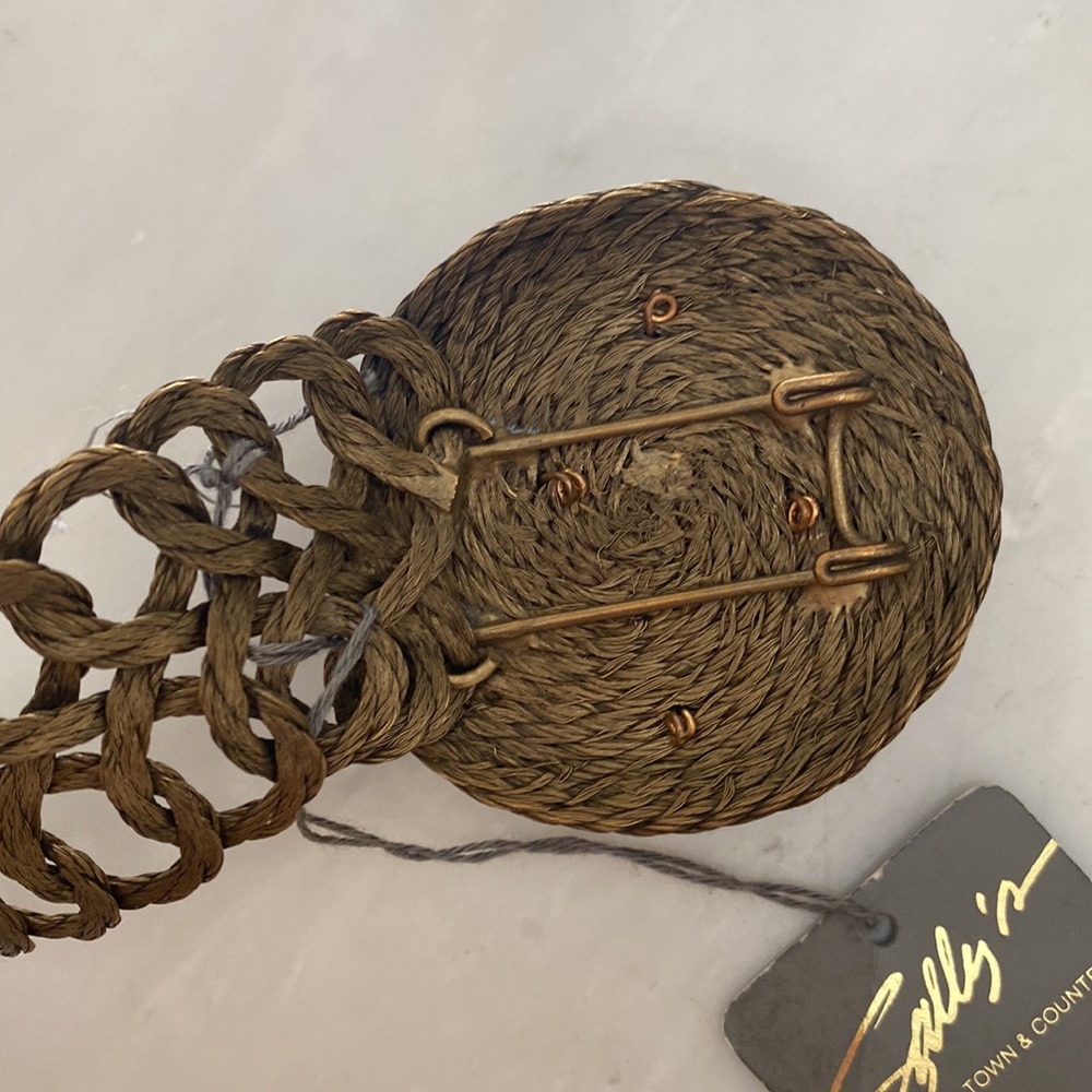 Vintage brass woven lions head belt - Picture 8 of 8